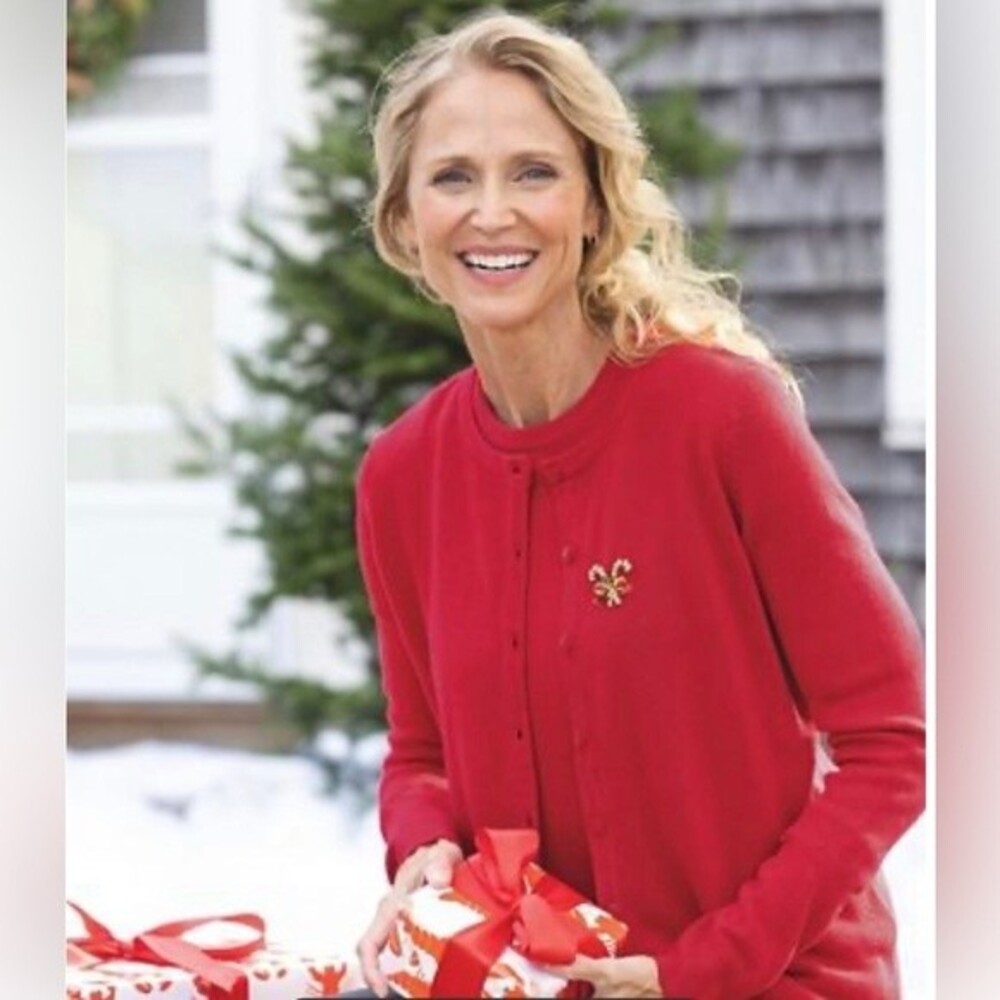 Appleseed’s Spindrift Soft Cardigan Button Down Red Sweater Size 3X
